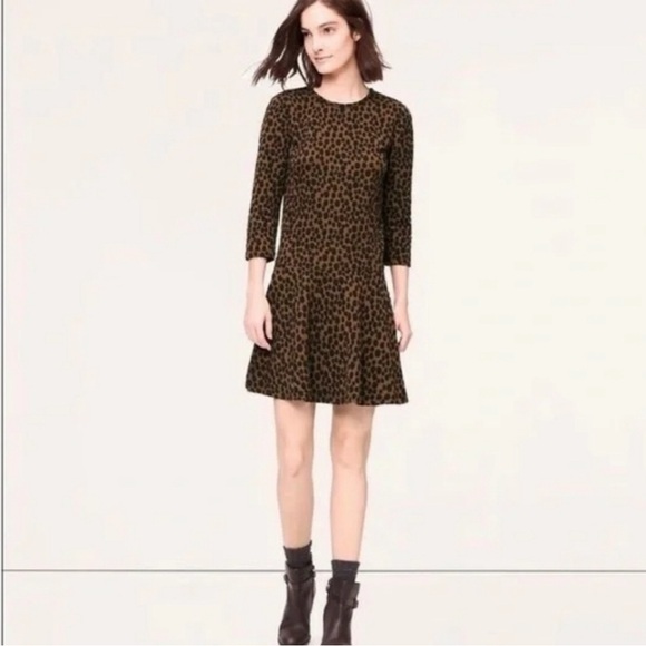 Loft cheetah print dress. Very comfortable and flattering - Picture 1 of 7
